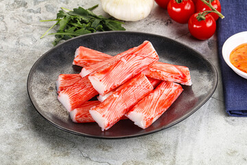 Tasty Crab stics surimi heap