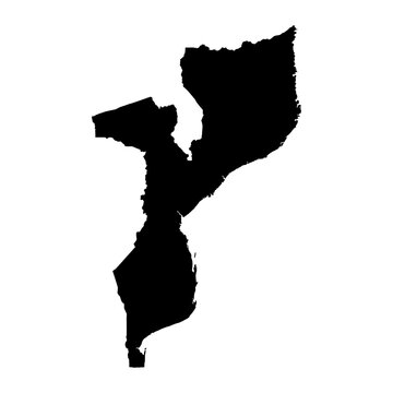 recommend clip art: Silhouette of a Mozambique Country land Map