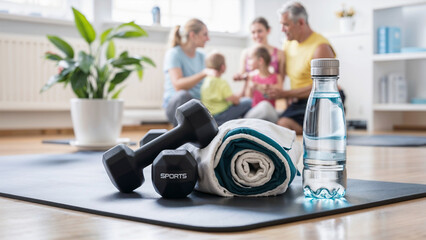 Naklejka premium People love sports and health