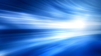 Abstract Blue Blurred Background with Light Rays