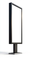 A modern black outdoor billboard with a blank screen, perfect for advertising displays and promotional content.