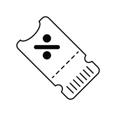 coupon glyph icon with white background vector stock illustration