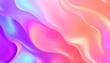 Obraz premium Colourful Holo gradient wallpaper background of purple and blue, Swirling, Render 3D surface and iridescent colors. reminiscent of a cosmic nebula