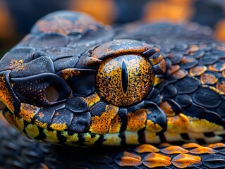Fototapeta premium Macro сlose-up of a snake's eye. 