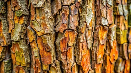 Extreme close up of the textured cortex bark of a tree showcasing the intricate patterns and rich colors of the wood, tree texture, cortex bark, natural pattern, textured surface