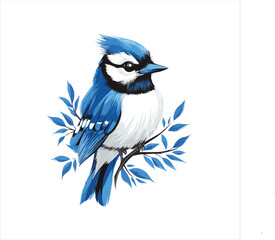blue jay on a branch