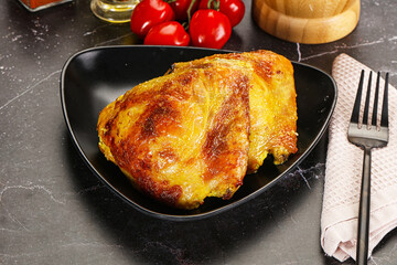 Roasted chicken thigh with spices