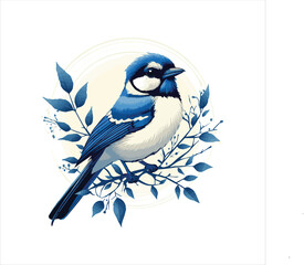 blue jay on a branch