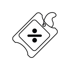 price tag glyph icon with white background vector stock illustration