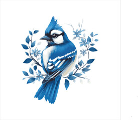 blue jay on a branch