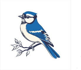 blue jay on a branch