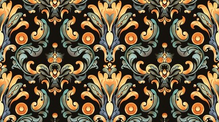 nouveau floral pattern wallpaper