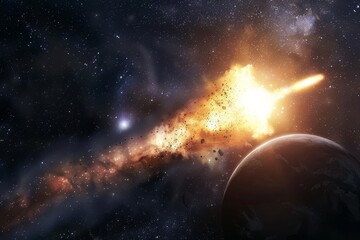 Naklejka premium Beautiful Outer Space View