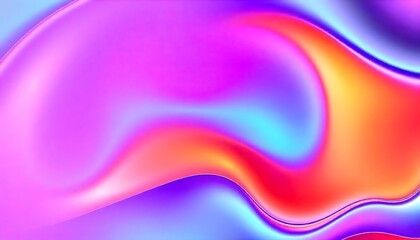 Fototapeta premium Colourful Holo gradient wallpaper background of purple and blue, Swirling, Render 3D surface and iridescent colors. reminiscent of a cosmic nebula