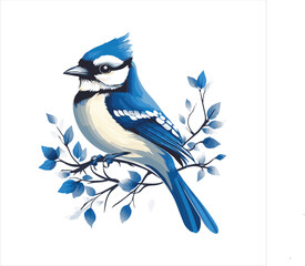 blue jay on a branch