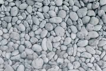 Natural white color stone background, Grey pebble stone background