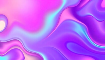 Obraz premium Colourful Holo gradient background of purple and blue, Swirling, Render 3D surface and iridescent colors. reminiscent of a cosmic nebula