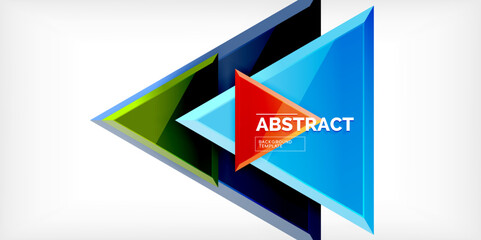 Triangle glass shapes geometric abstract background. Vector Illustration For Wallpaper, Banner, Background, Card, Book Illustration, landing page