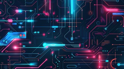 Fototapeta premium Circuit pattern wallpaper