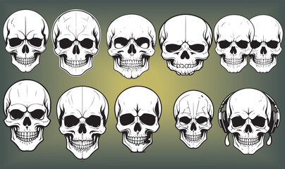 Skulls are frequently used in fashion designs, especially for rock bands, street wear, or gothic brands. Line art skulls can give a minimalist yet bold aesthetic.