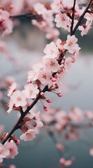 Fototapeta premium Sakura flowers blossom plant petal.