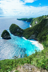 Beautiful tropical beach in Nusa Penida, Bali. summer background and summer vacation concept. © Balnyes Visuals