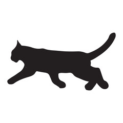 Lynx silhouette collection , Silhouette of Black Lynx, isolated on white background (Vector)