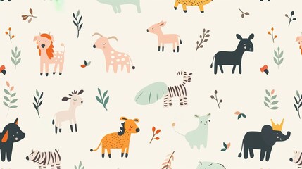 animal pattern seamless wallpaper