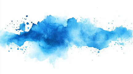 Obraz premium Blue watercolor background. Artistic hand paint. Isolated on transparent background. isolated on white background,. Created using Generative AI Technology 