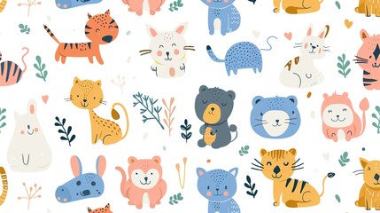 animal pattern seamless wallpaper
