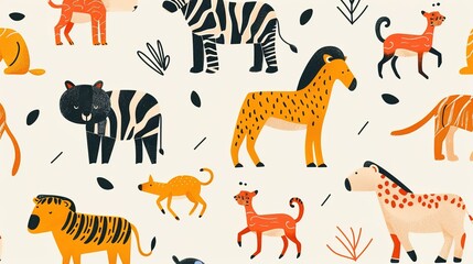animal pattern seamless wallpaper
