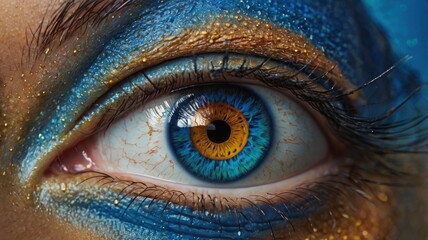 Celebrating World Photography Day Vibrant Lens and Blue Background