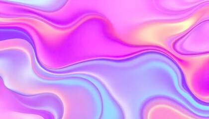 Obraz premium Holo gradient of purple and blue, Swirling, Render 3D surface and iridescent colors. reminiscent of a cosmic nebula