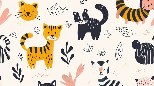 animal pattern seamless wallpaper