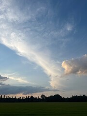 Fantastic sky background, sunlight in the sky, cloudscape and heavens background