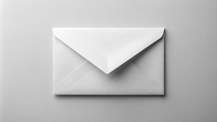 modern, customizable, paper, branding, blank, white, corporate, clean, office supplies, simplicity, A mock up of a minimalist white envelope with blank copy space for customization