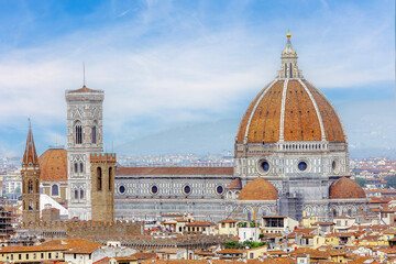 Fototapeta premium Santa Maria del Fiore is the Cathedral in Florence, the capital of Tuscany, and the most famous of the architectural structures of the Florentine Quattrocento.