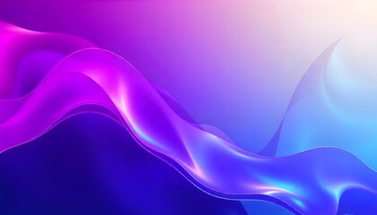 Naklejka premium Holo gradient of purple and blue, Swirling, Render 3D surface and iridescent colors. reminiscent of a cosmic nebula