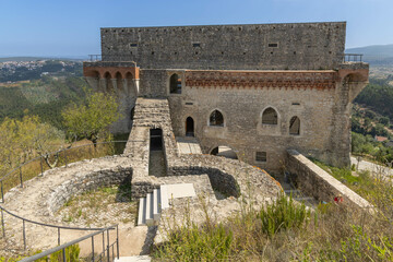 Obraz premium Medieval Castle of Ourem, an entrance to part of the castle, district of Santarem, Portugal