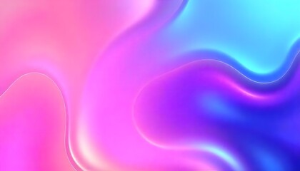 Obraz premium Swirling, Render 3D surface and iridescent colors of purple and blue, Holo gradient. reminiscent of a cosmic nebula