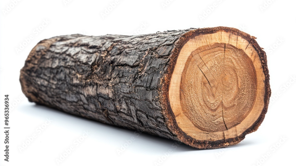 Poster Cross-section of a Tree Trunk with Bark