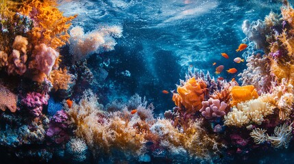 Obraz premium A mesmerizing underwater scene viewed from eye-level