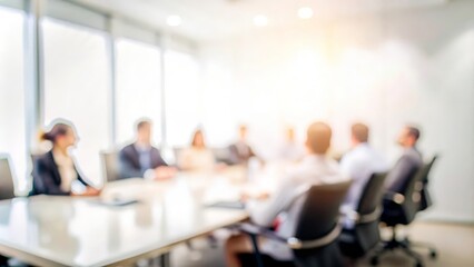 Team Meeting Room Blur - Blurred background of a meeting room with team members.
