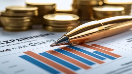 Strategic Tax Planning Report with Cash Flow Analysis with Copy Space, Selective Focus, and Quality