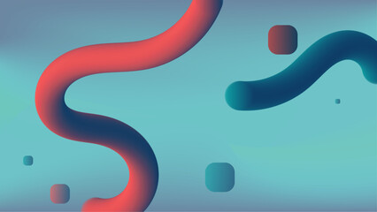 Abstract background 3d rendered illustration of a blue bubble