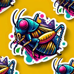 Vibrant Mosaic Bee Illustration