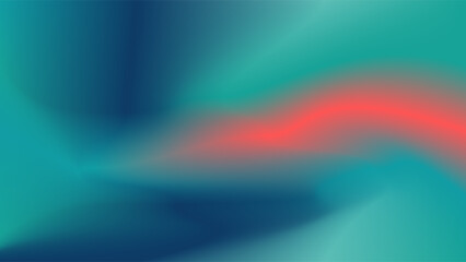Abstract blur of blue and green hues with a central red streak, creating a sense of motion