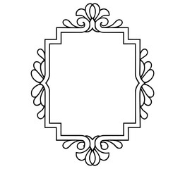 modern frame on white