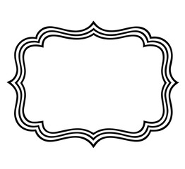 modern frame on white