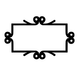 modern frame on white